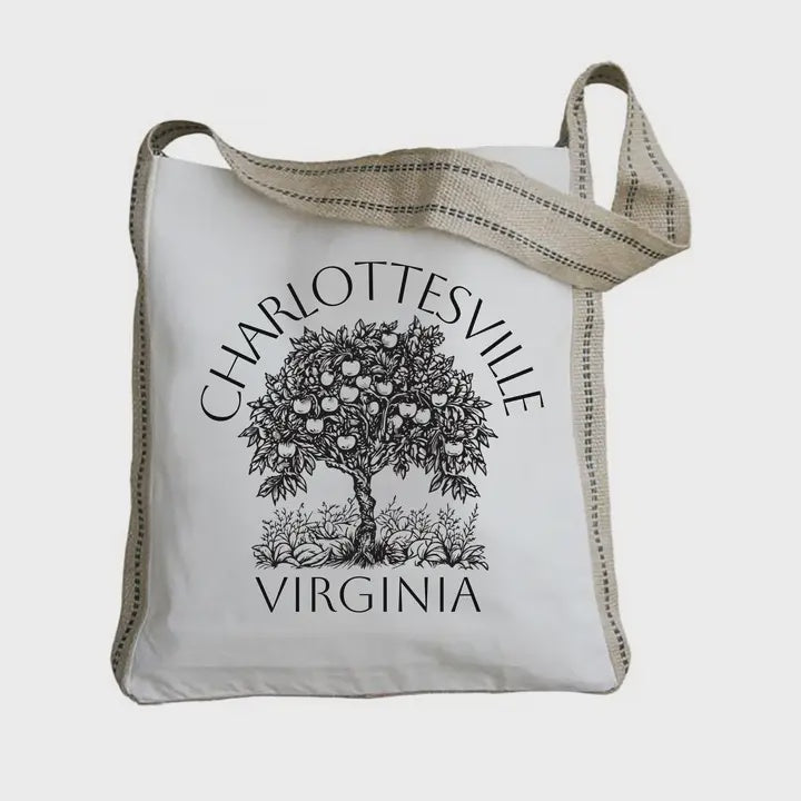 Charlottesville Natural Jute Handle Tote Bag