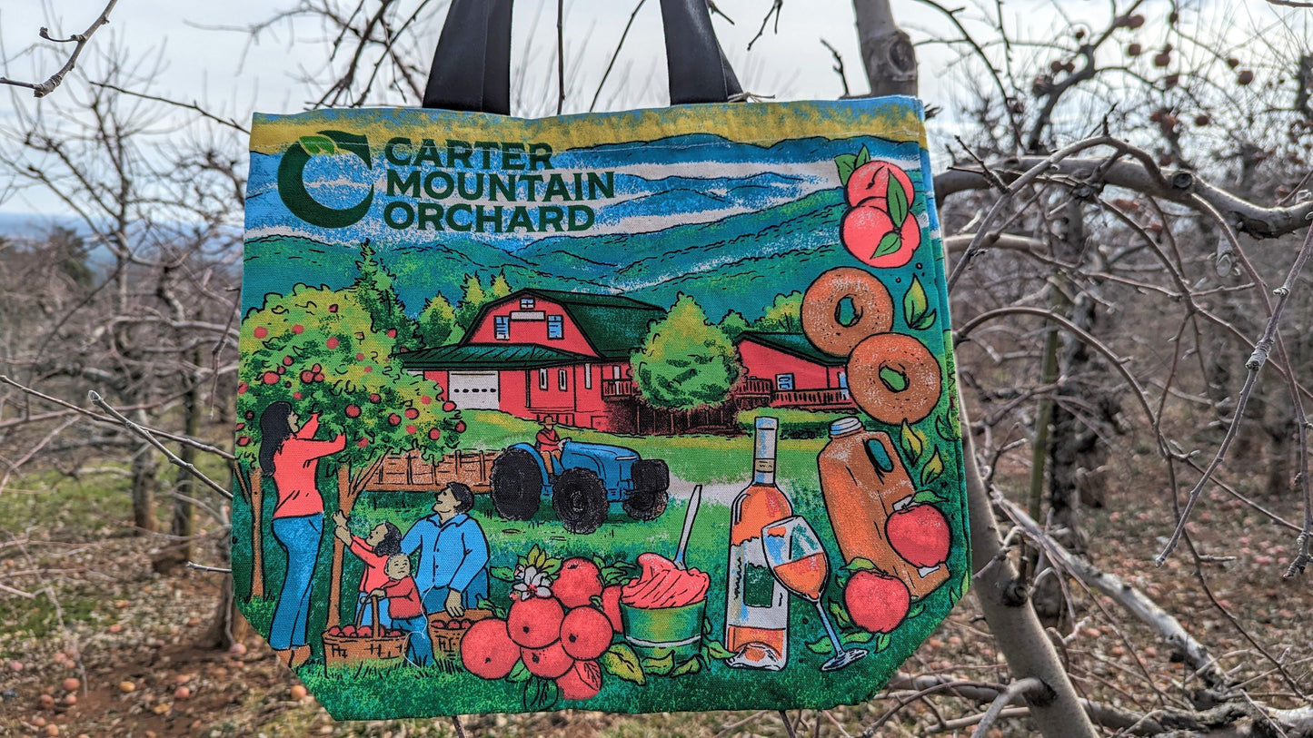 Carter Mountain Orchard Canvas Shopper Tote